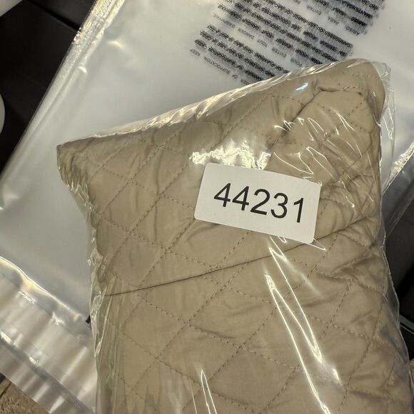 Briggs New York Quilted Jacket Women 10 Beige Button Up Collared Long Sleeve - Picture 7 of 7